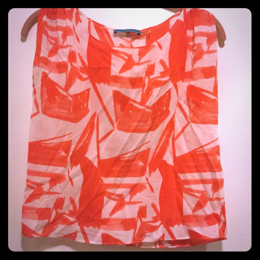 Alice + Olivia Silk Top Sz Small